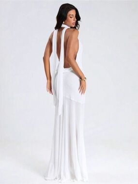 Shein maxi dress mesh white